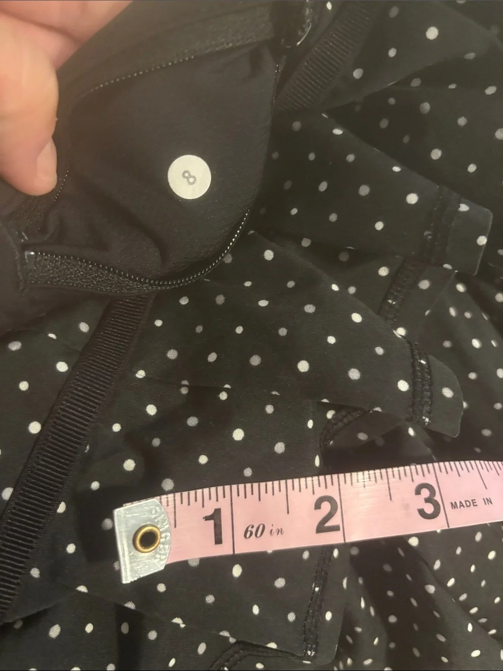Vintage Lululemon 8 TALL Pace Setter Chevron Dot skirt skort y2k athleisure